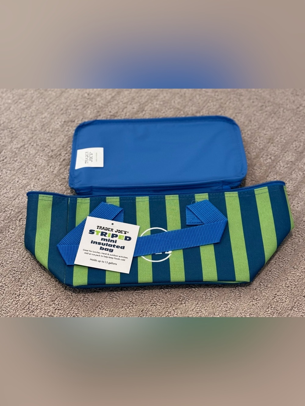 NWT Trader Joe's Mini Insulated Bag - Neon Lime
